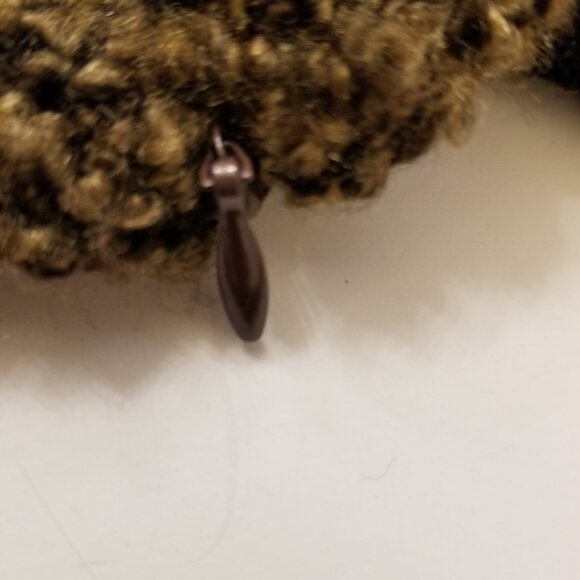 Dina Bar-el Stretch Knit Boucle Dressy Top with faux fur trim P Made in USA🎀❤❣ - Picture 14 of 16